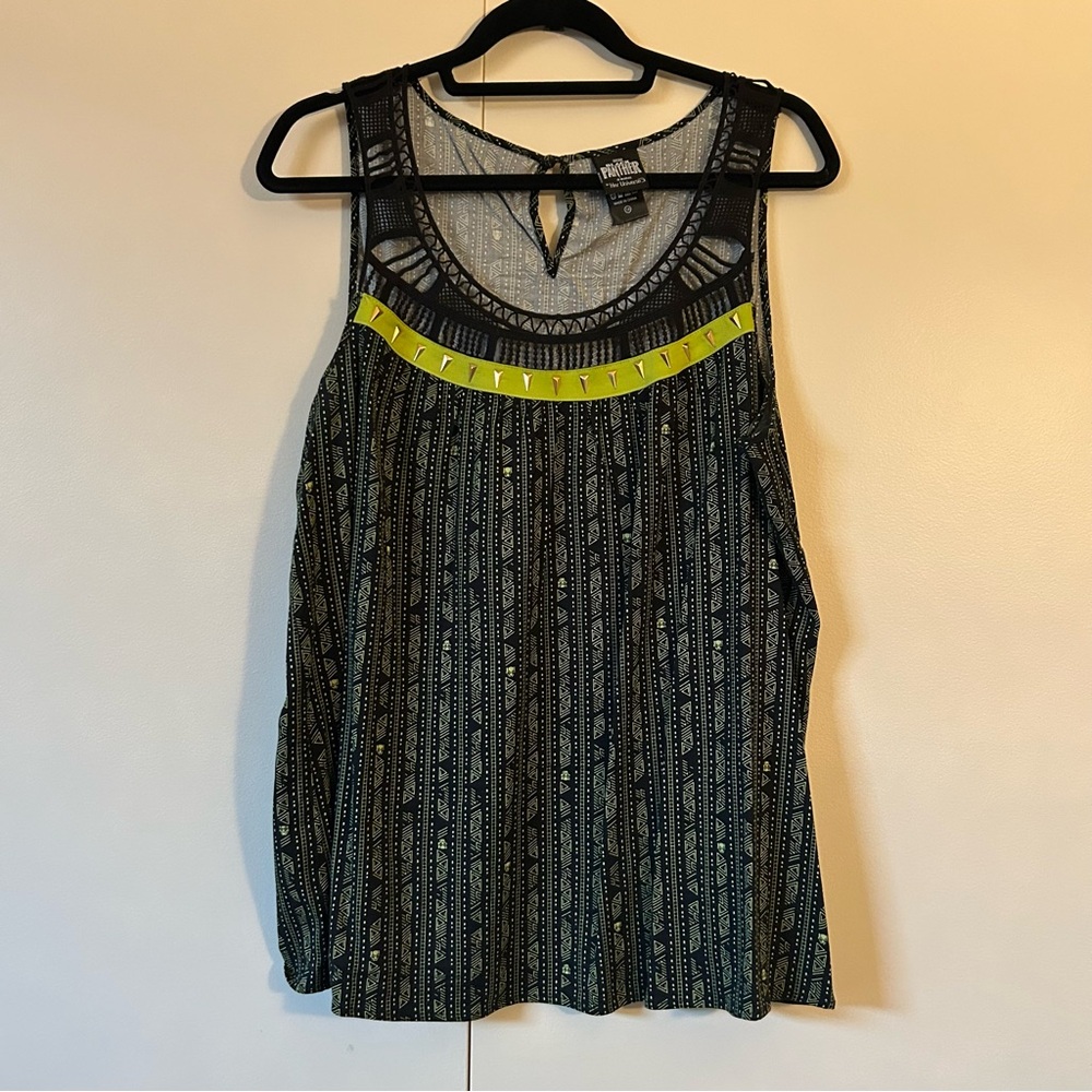 Black Panther Patterned Women's Top, 1X
